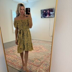 H&M yellow ruffle dress. Women’s size 2 dress